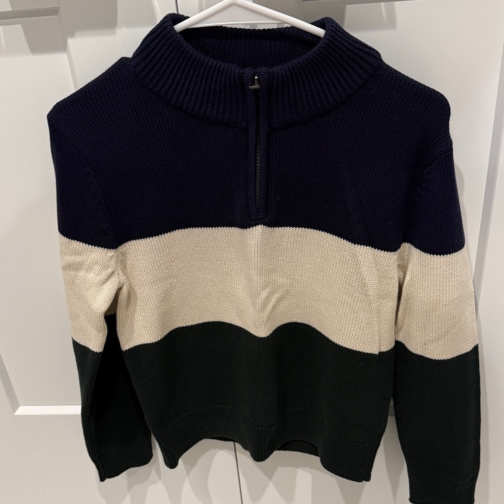 GAP Kids Navy, Cream, and Black Sweater